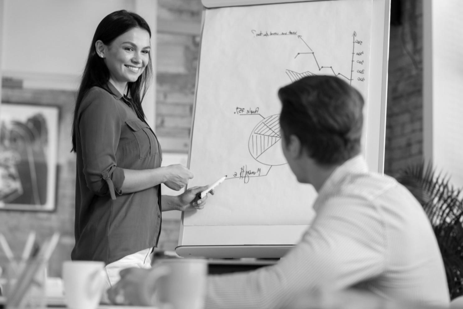 Team member reviewing communication workflows and remote collaboration tools